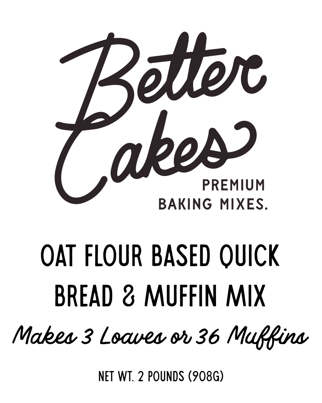 Oat Flour Based Quickbread & Muffin Mix (Sharing Size)