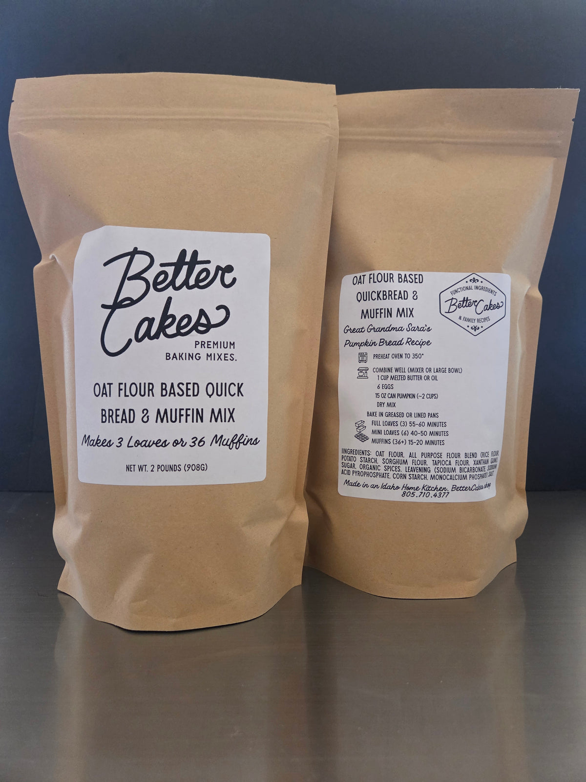 Oat Flour Based Quickbread & Muffin Mix (Sharing Size)